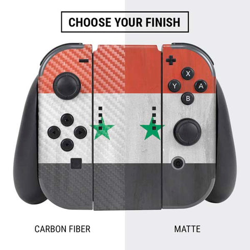 Syria Flag Distressed Nintendo Switch Bundle Skin